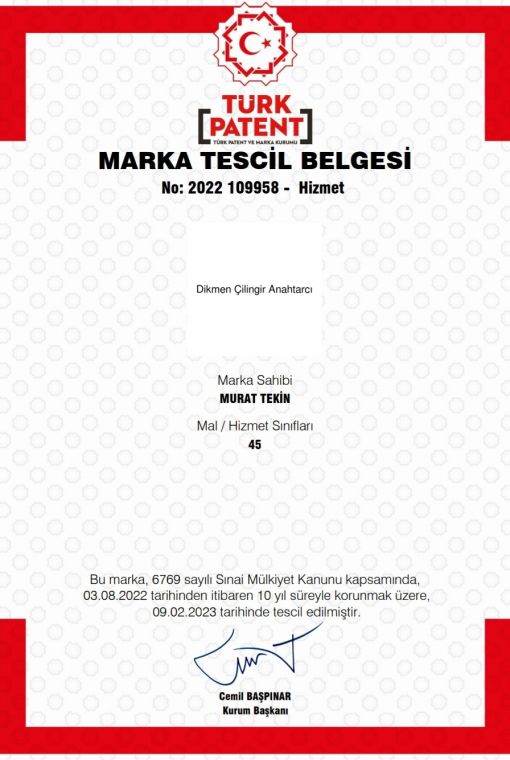 Tescil Belgesi
